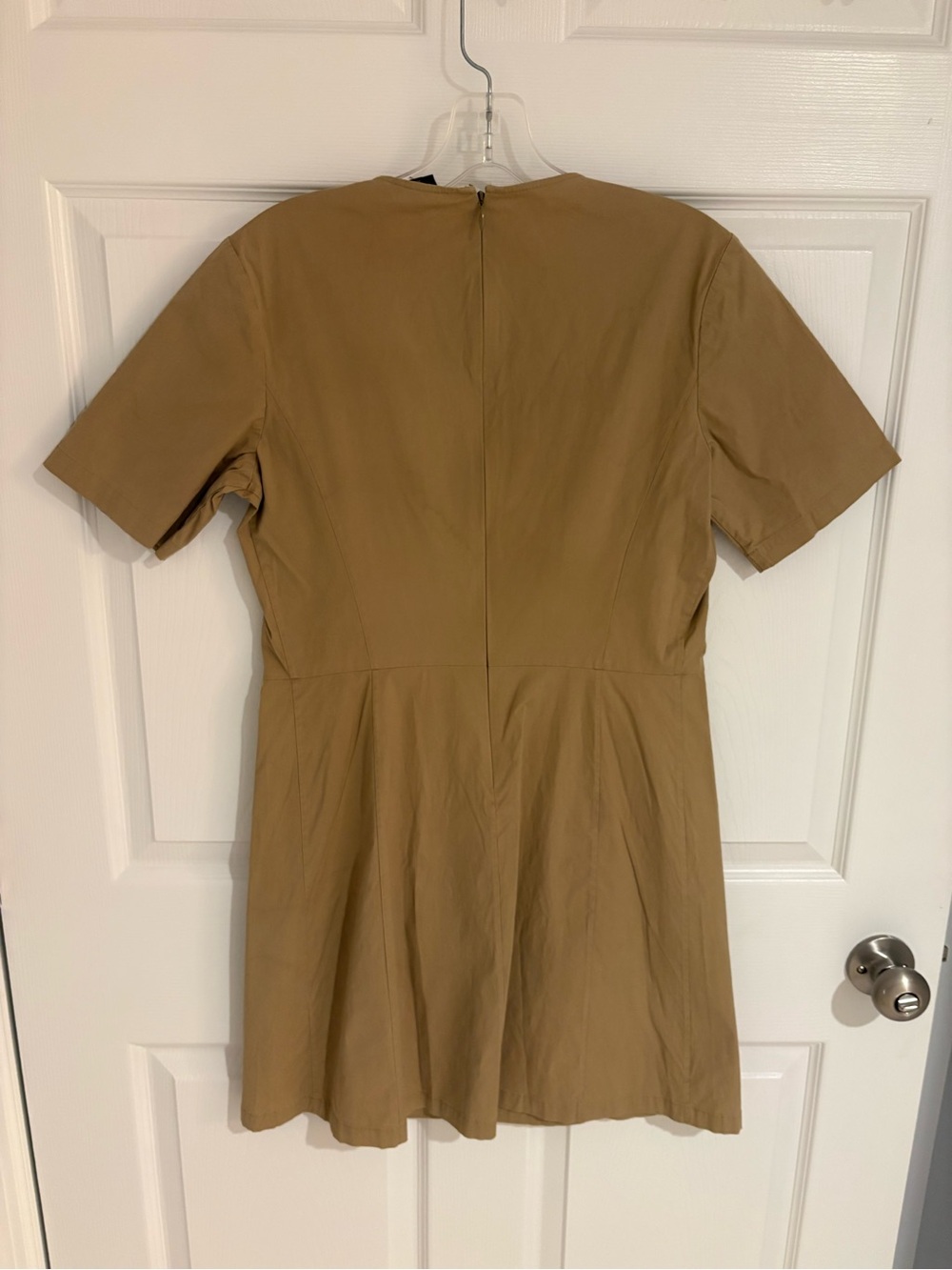 Theory Camel Brown Short Sleeve Shift Dress - Picture 3 of 5